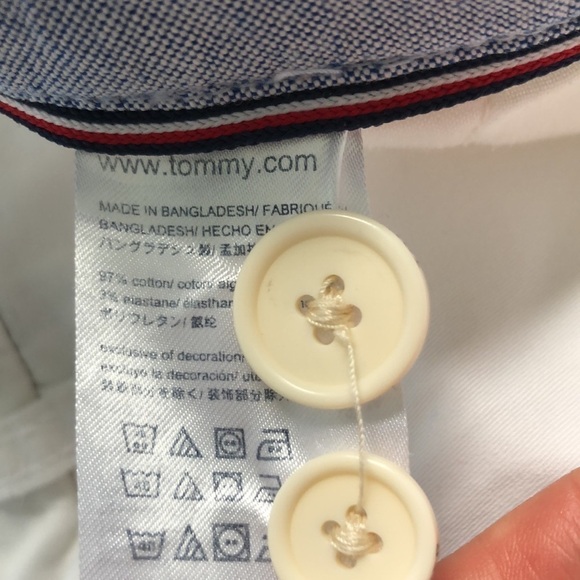 Tommy Hilfiger Custom Fit White Cotton Twill Pants Size 36 - Picture 6 of 12